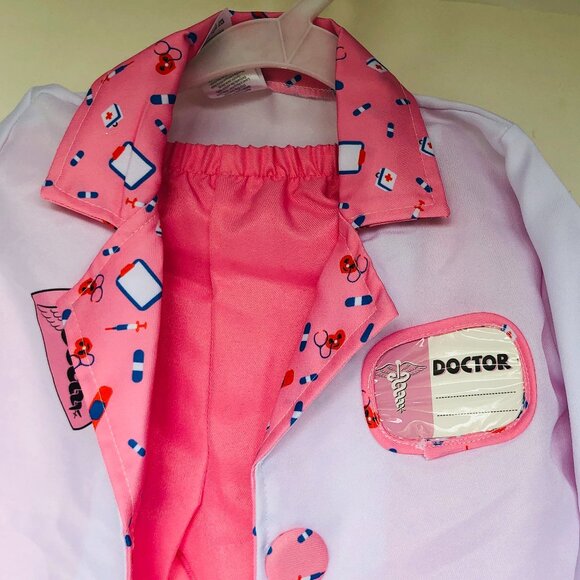 New w/Tag-Great Pretenders Pink Doctor with 6 Accessories in Garment vinyl Bag - Picture 9 of 13